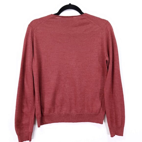Brook Brothers Sweater Wool Silk Cashmere Womens Medium Red Pullover Top - Picture 2 of 13